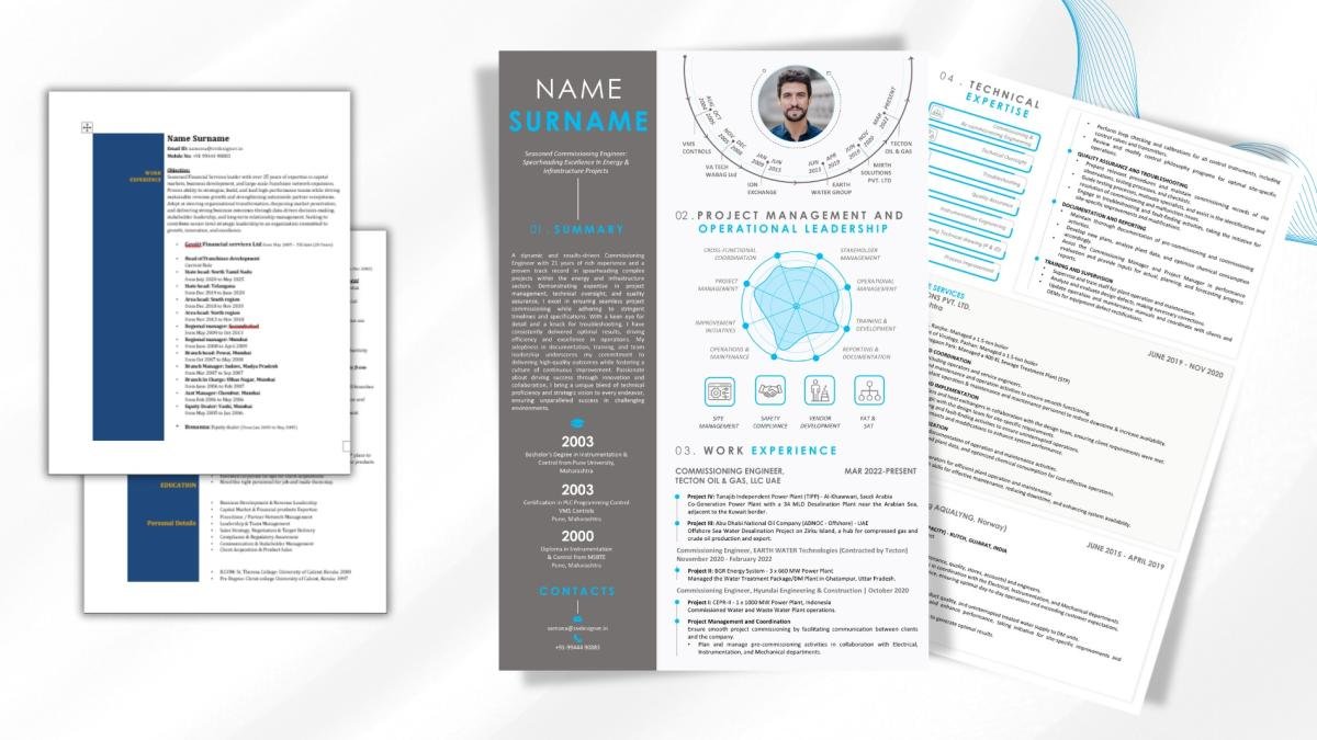 Before After of an Engineering CV